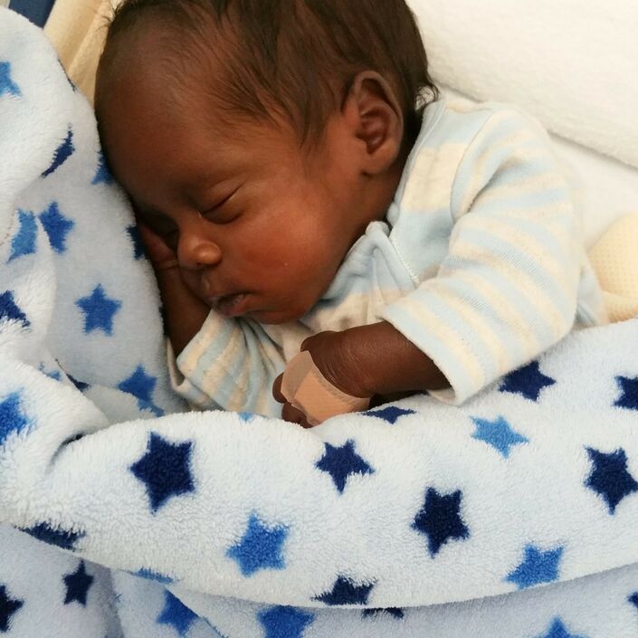 Baby Terrell sleeping