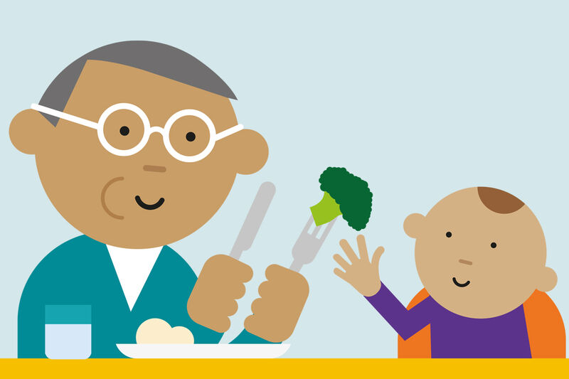 Weaning Illustrations 0020 Eating Interest