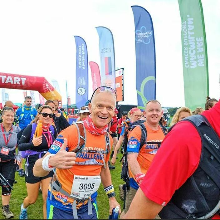walkers at the start line of the south coast challenge
