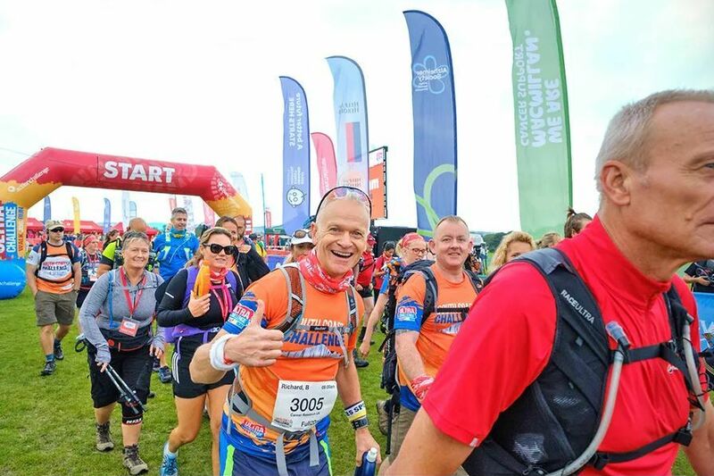 walkers at the start line of the south coast challenge