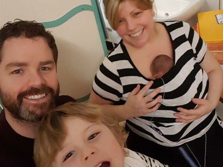 Family photo in the neonatal unit