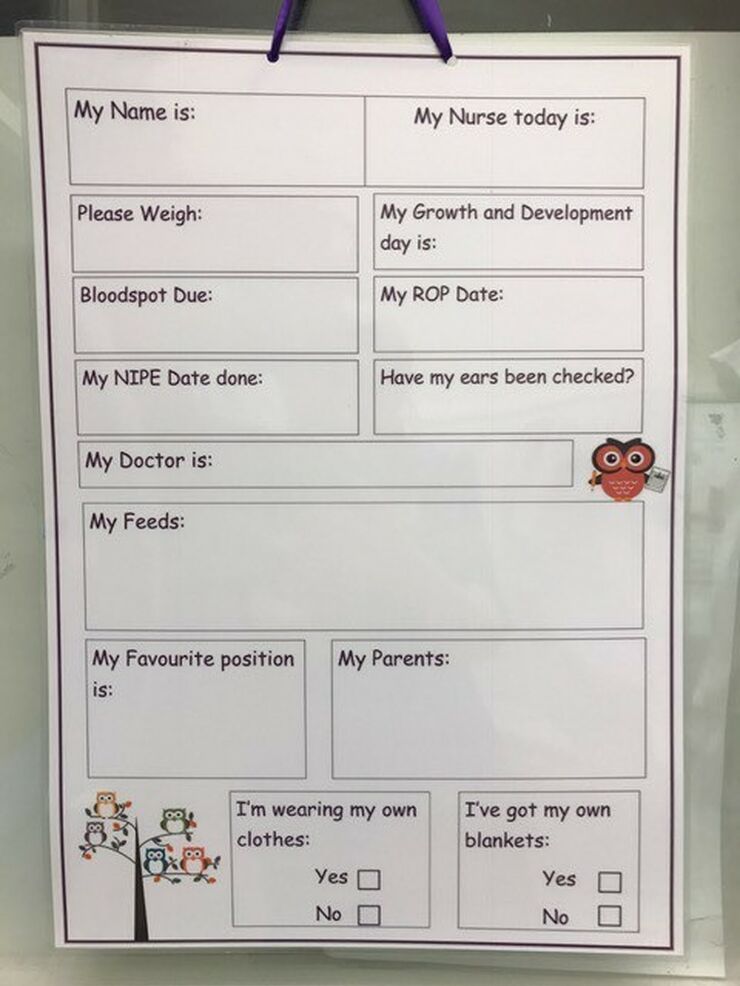Barnsley Communication Sheet