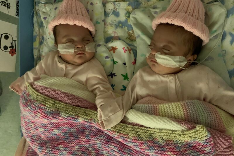 Feroza's twins on the unit