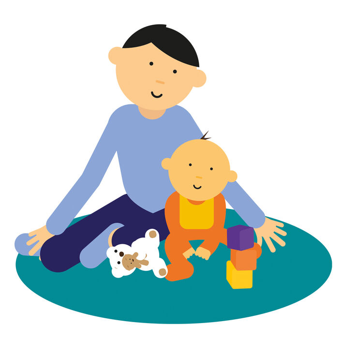 Weaning Illustrations 0030 Baby Sitting Up