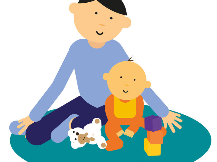Weaning Illustrations 0030 Baby Sitting Up