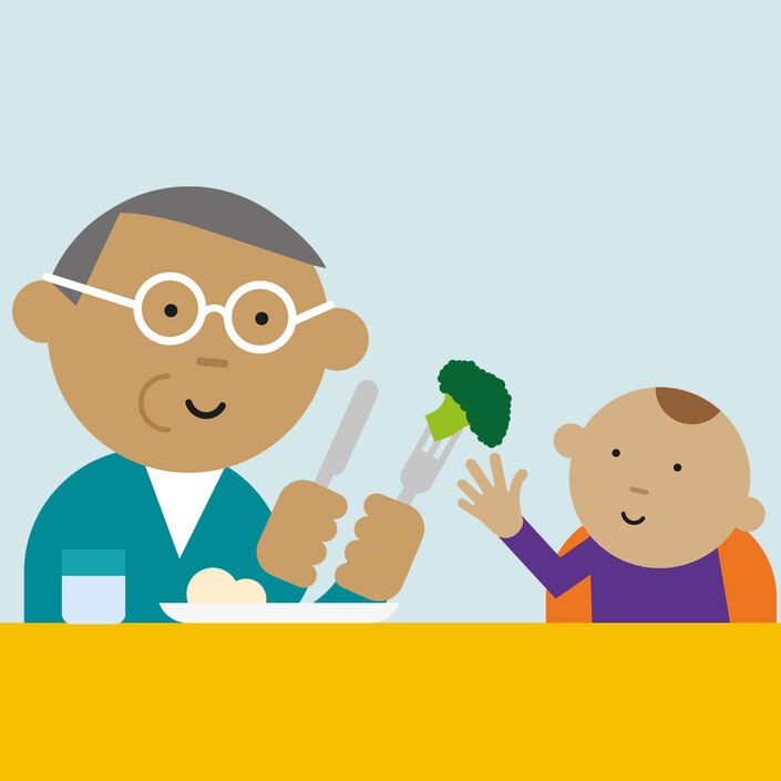 Weaning Illustrations 0020 Eating Interest