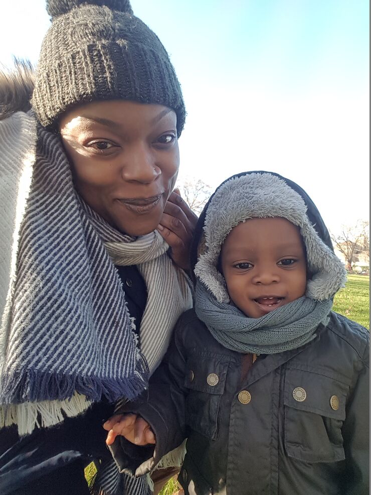 Simone and Terrell smiling together now