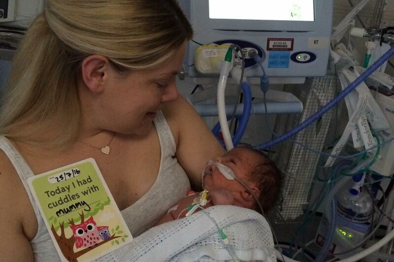 Laura B First Cuddle Age 9 Days