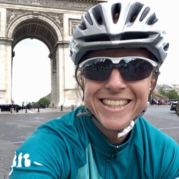 Rider and the Arch de Triomphe