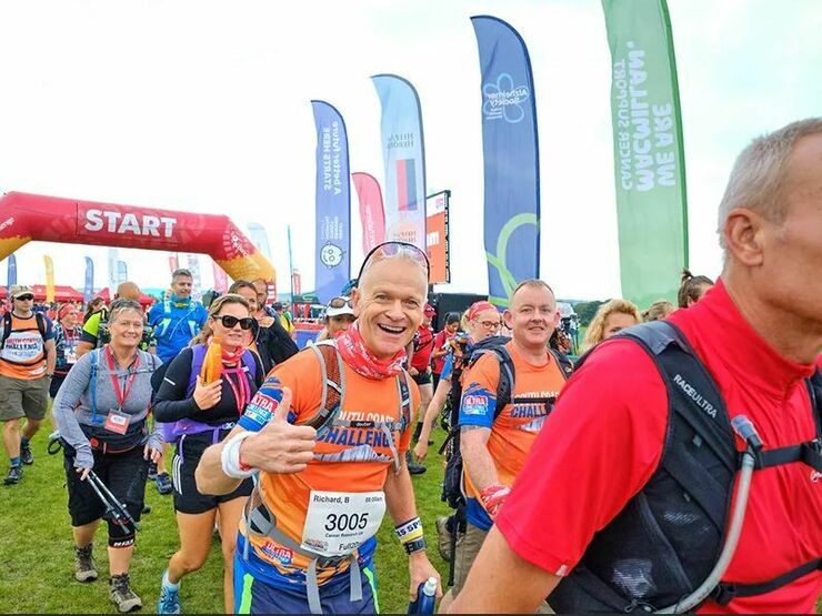 walkers at the start line of the south coast challenge