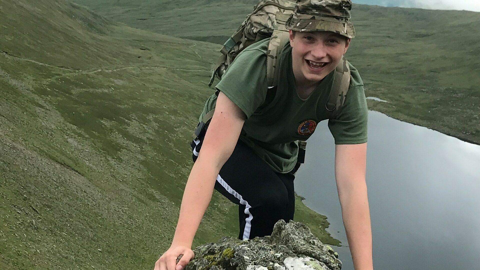 Brooke Weston Academy taken by Cadet L Cpl Ethan Mathieson showing Cadet Sgt Ethan Mathieson adventure training summer camp Helvellyn Army section 2