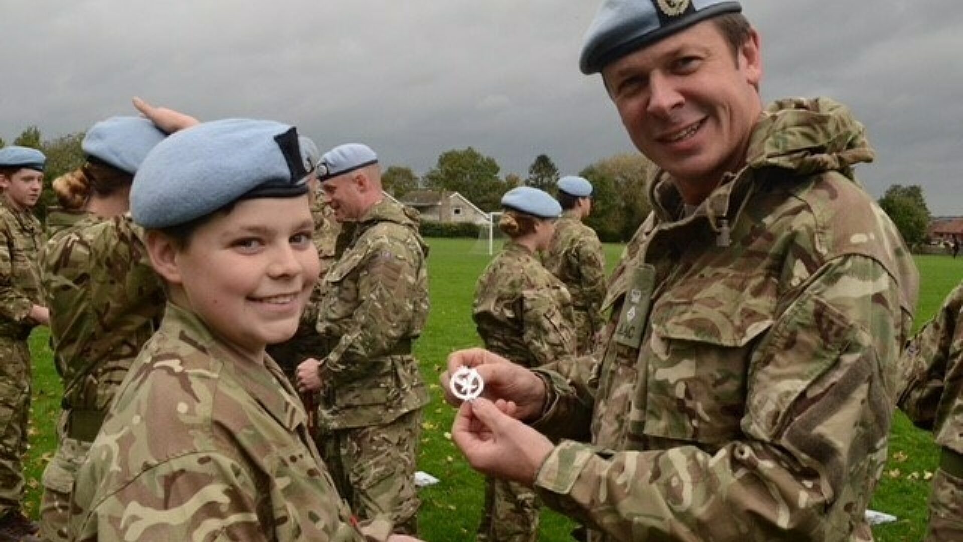 Cdt Smith receiving Cap Badge 1