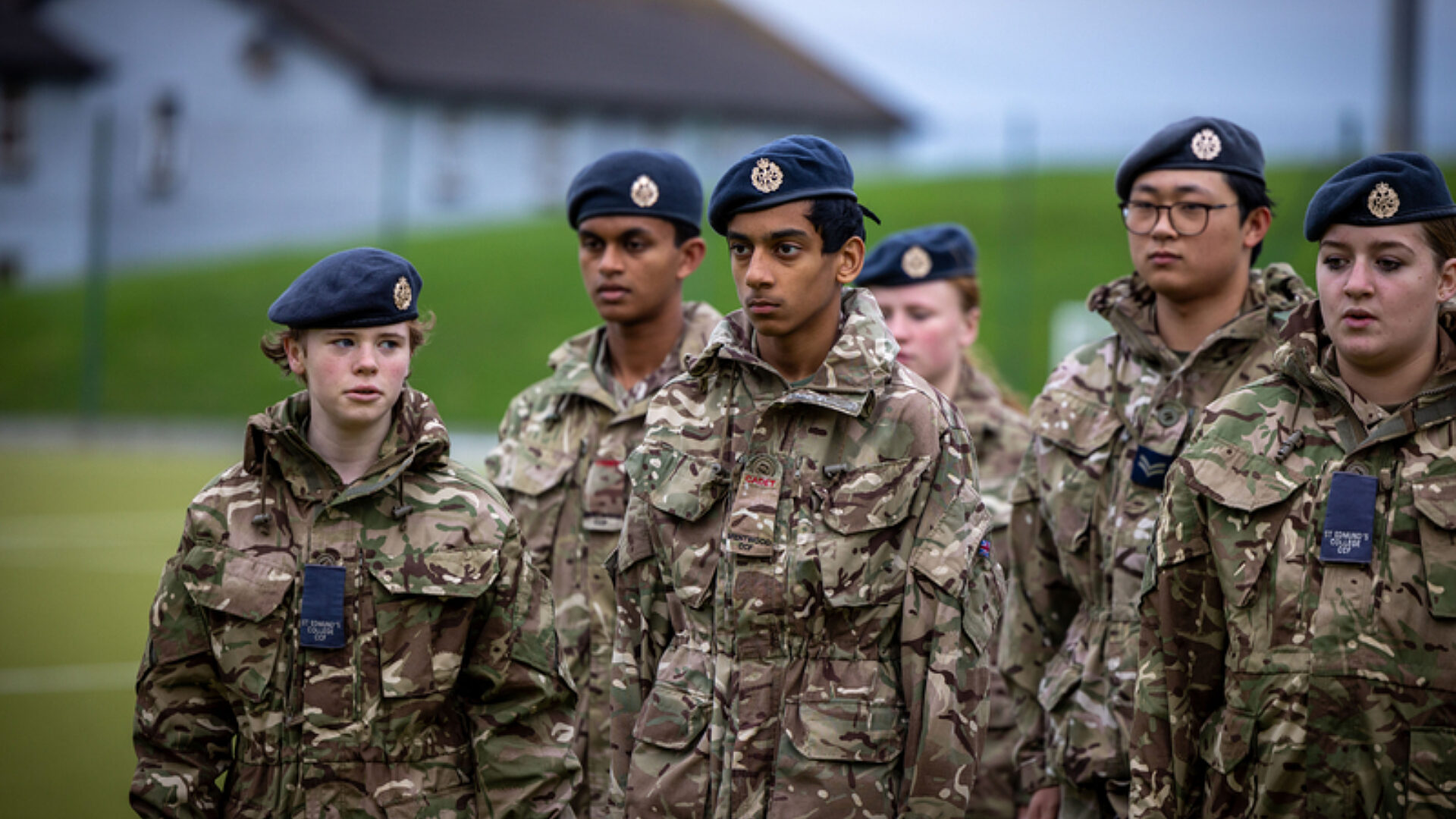 RAF cadets on drill practice