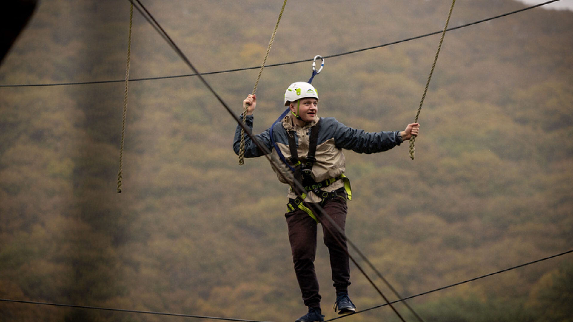 Cadet adventurous training high in the trees