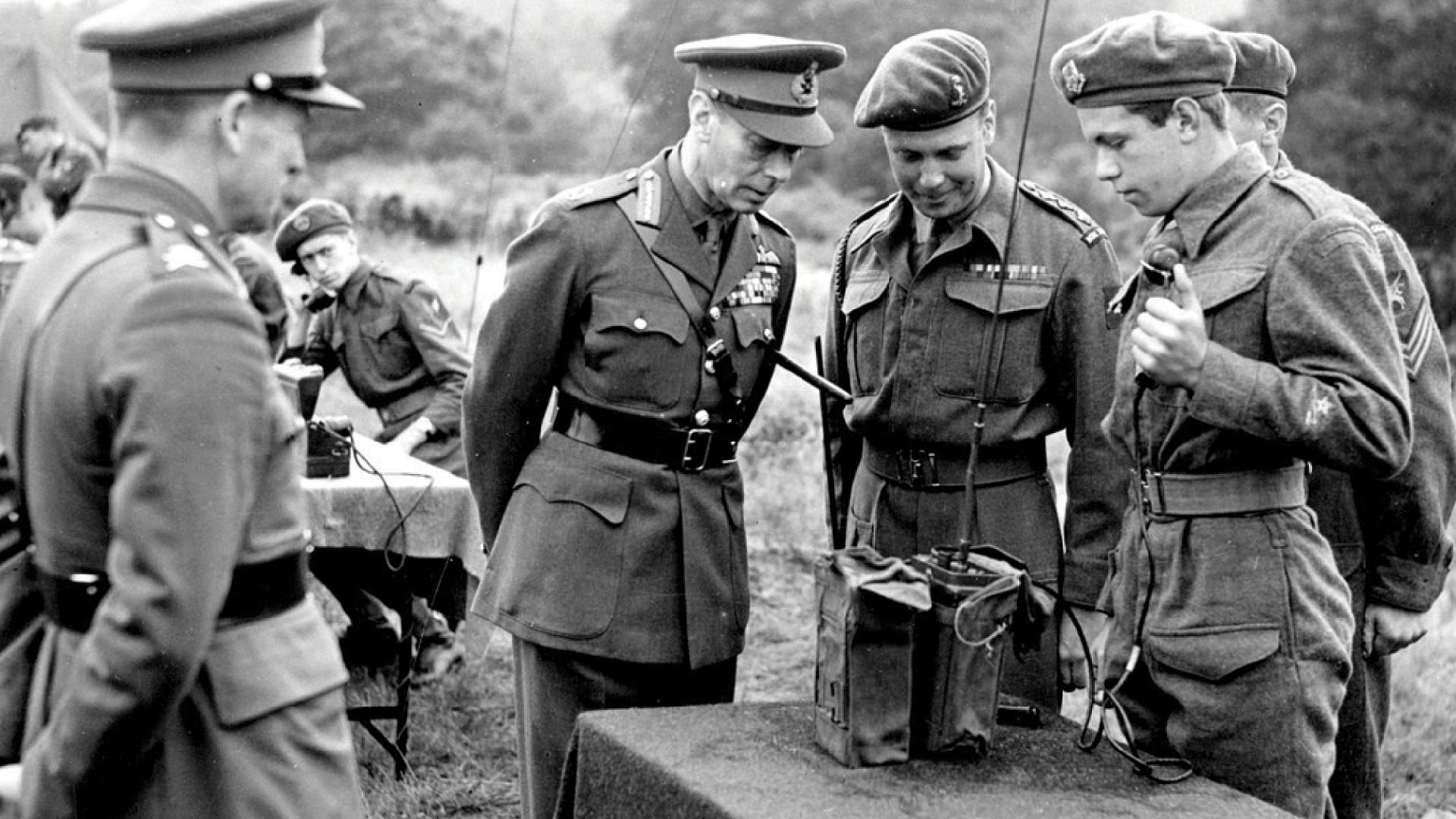 King George VI inspecting CCF in 1948