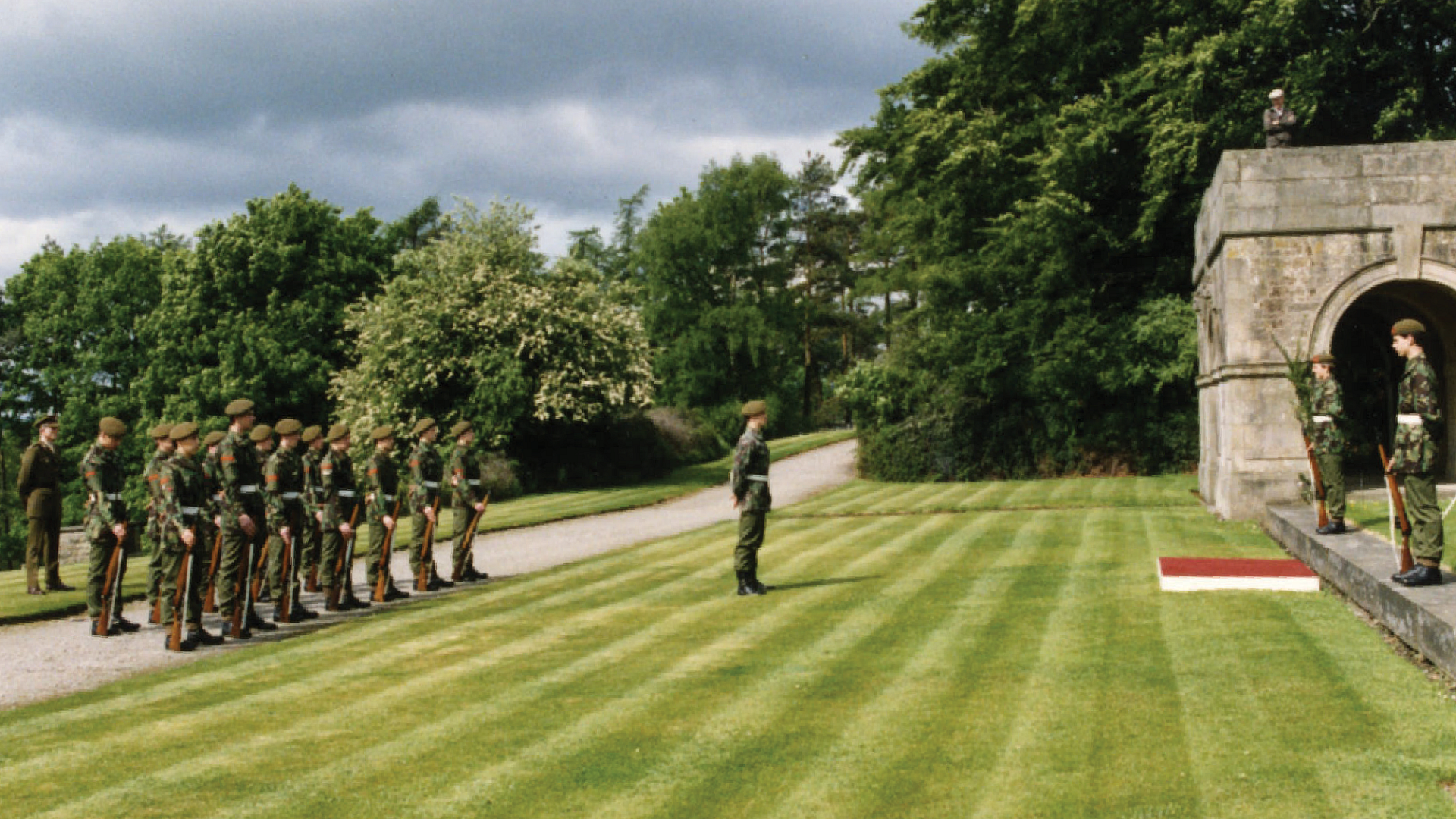 Sedbergh School guard inspection in 1987