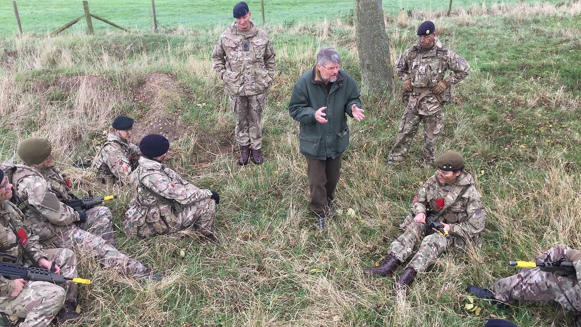 Simon Denny with cadets 1 1