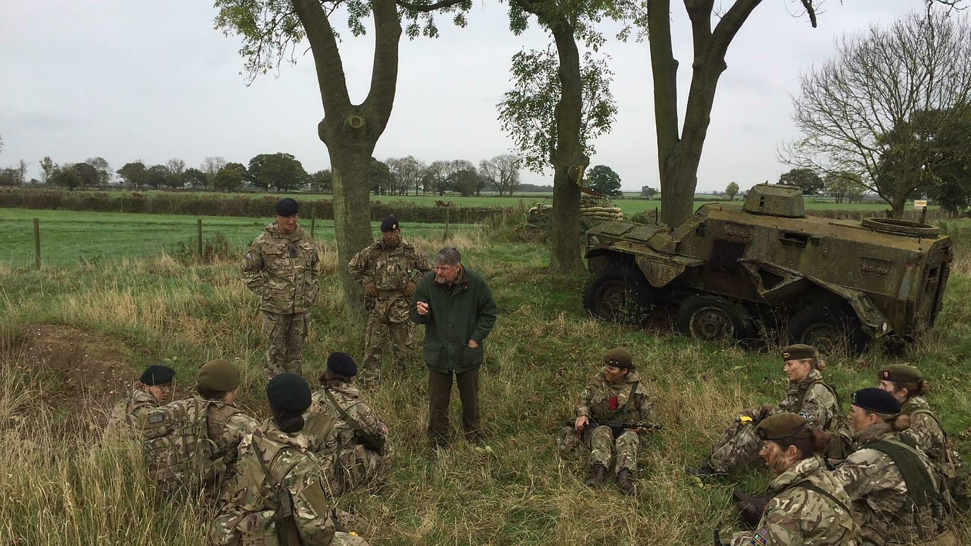 Simon Denny with cadets 2 1