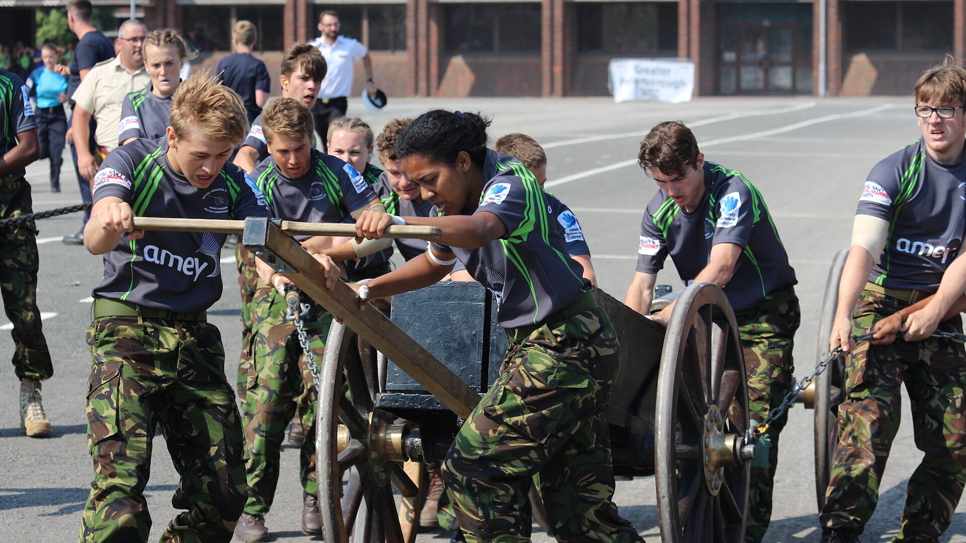 The Royal Hospital School competing in Royal Navy Field Gun competition 2