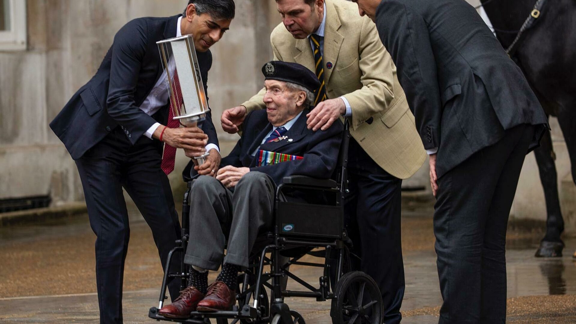 Torch is handed to D Day veteran