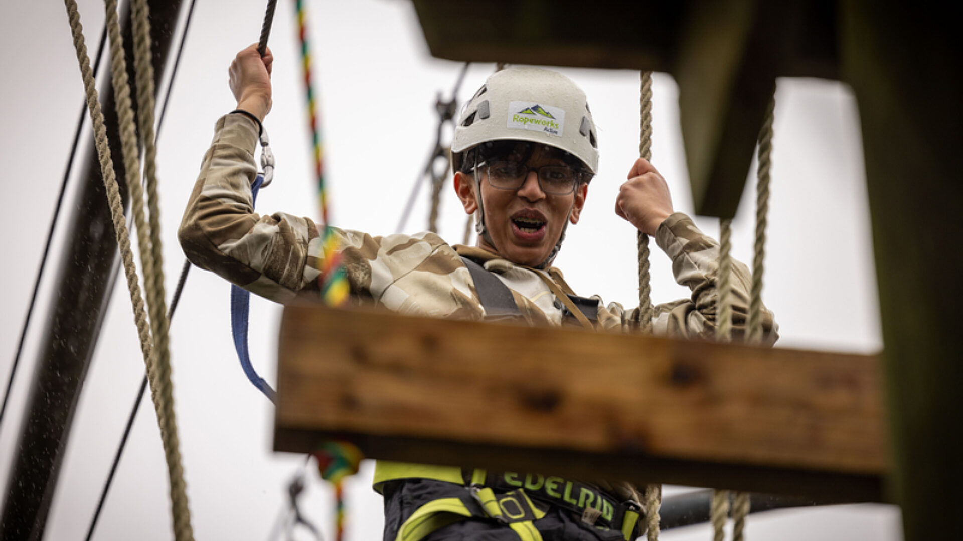 Smiling Cadet at Adventurous Training