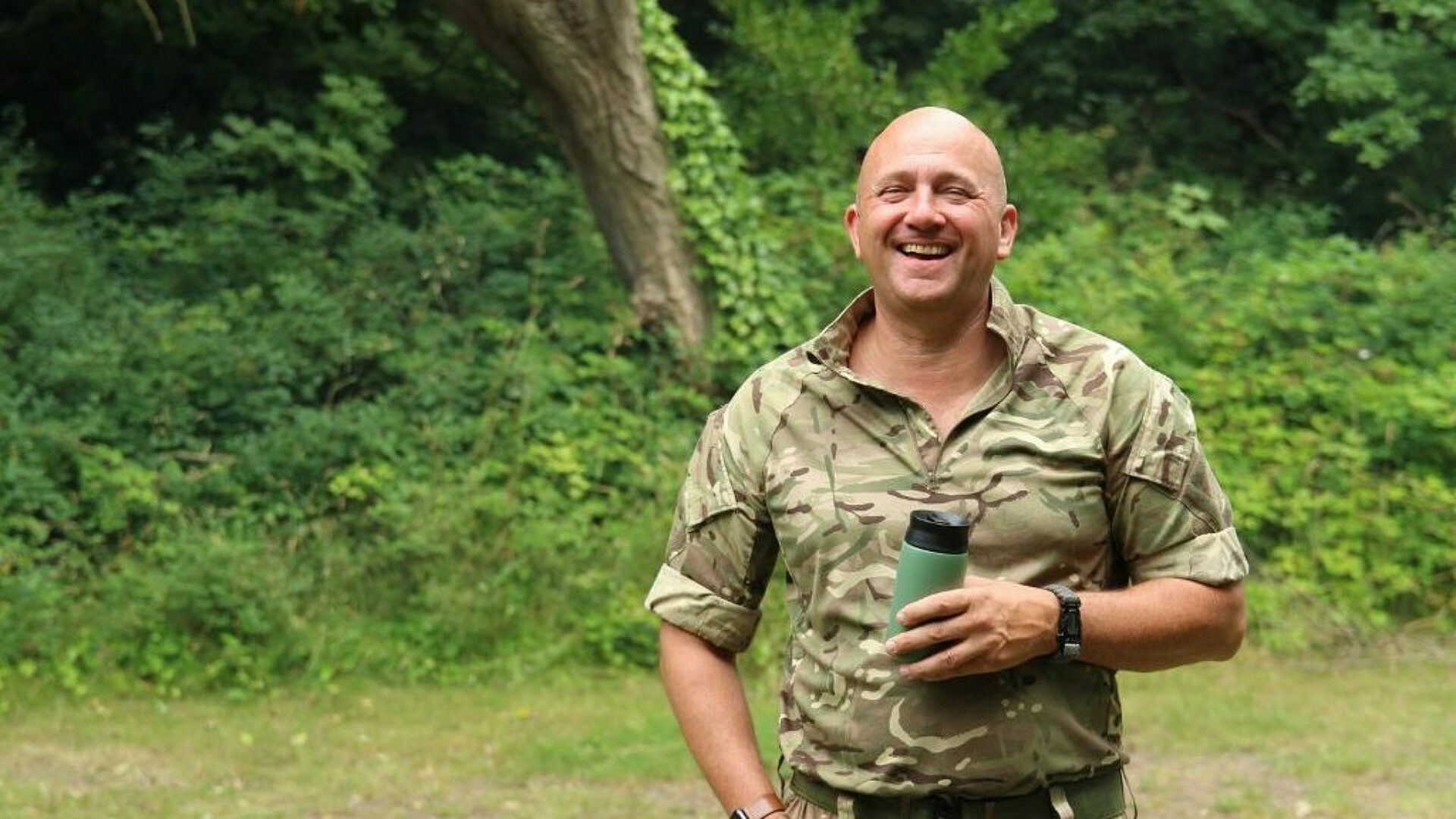 Happy Adult Volunteer in uniform
