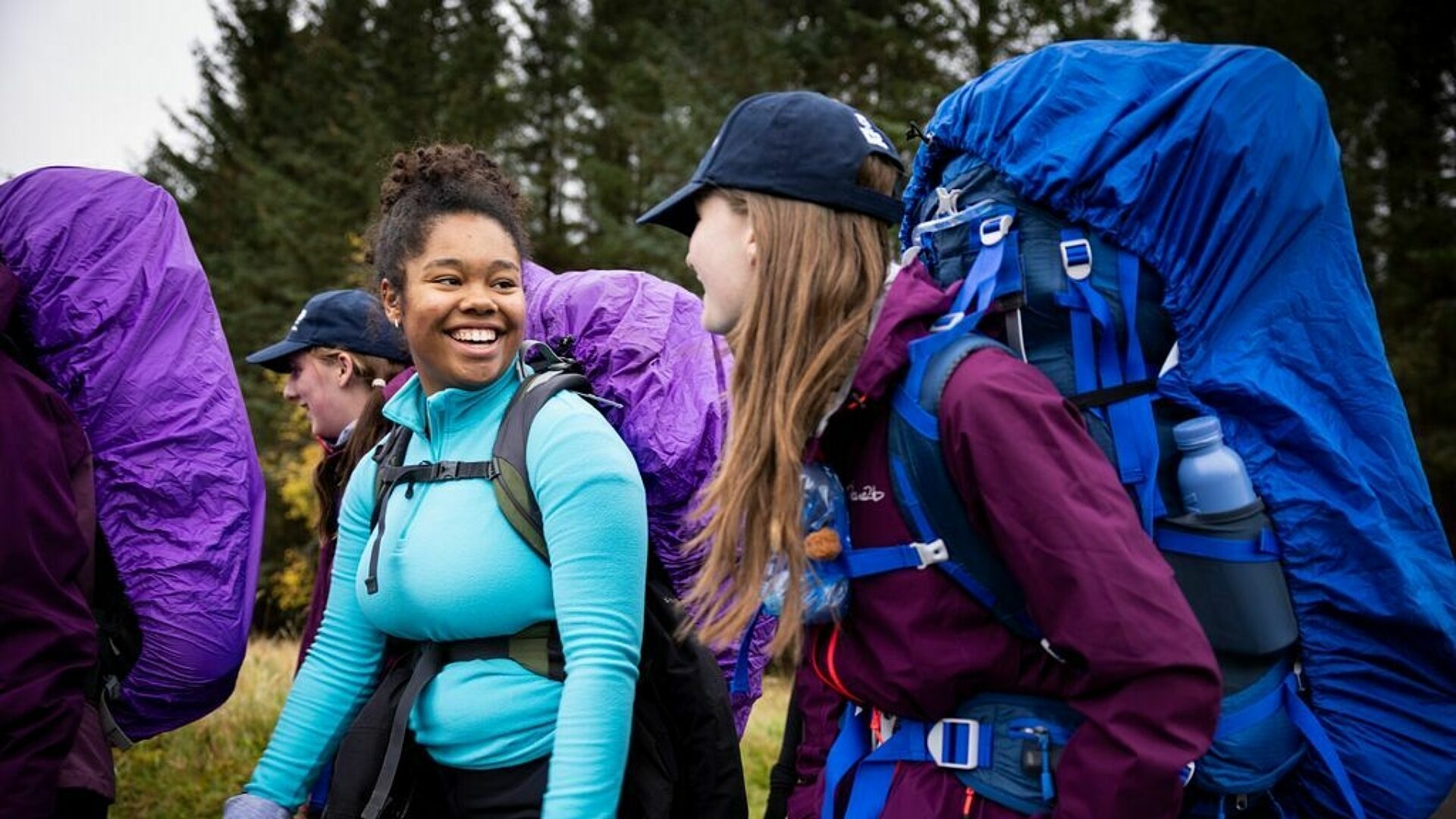 Smiling cadets on DofE Expedition