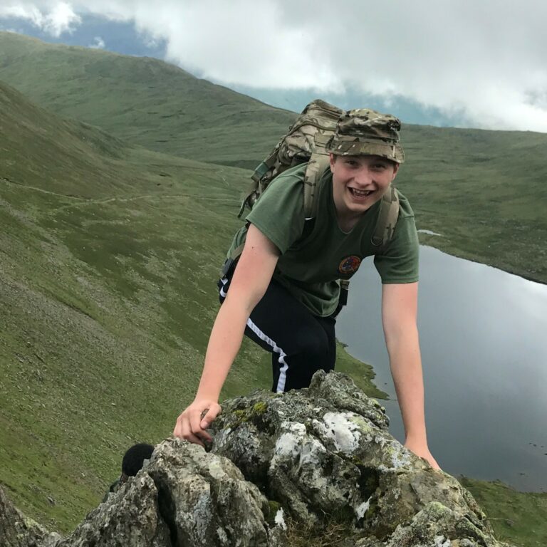 Brooke Weston Academy taken by Cadet L Cpl Ethan Mathieson showing Cadet Sgt Ethan Mathieson adventure training summer camp Helvellyn Army section 2