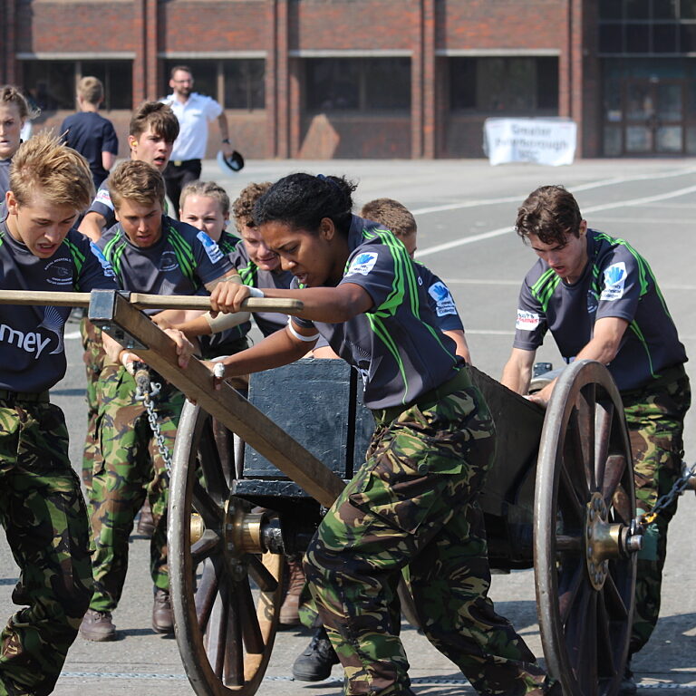 The Royal Hospital School competing in Royal Navy Field Gun competition 2