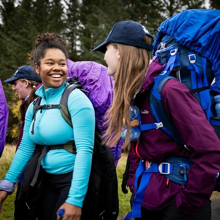 Smiling cadets on DofE Expedition