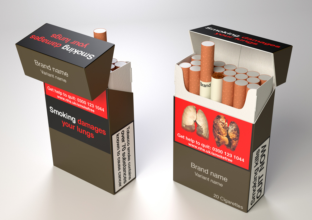 design the packs of cigarettes Designs unveiled for proposed UK plain cigarette packaging