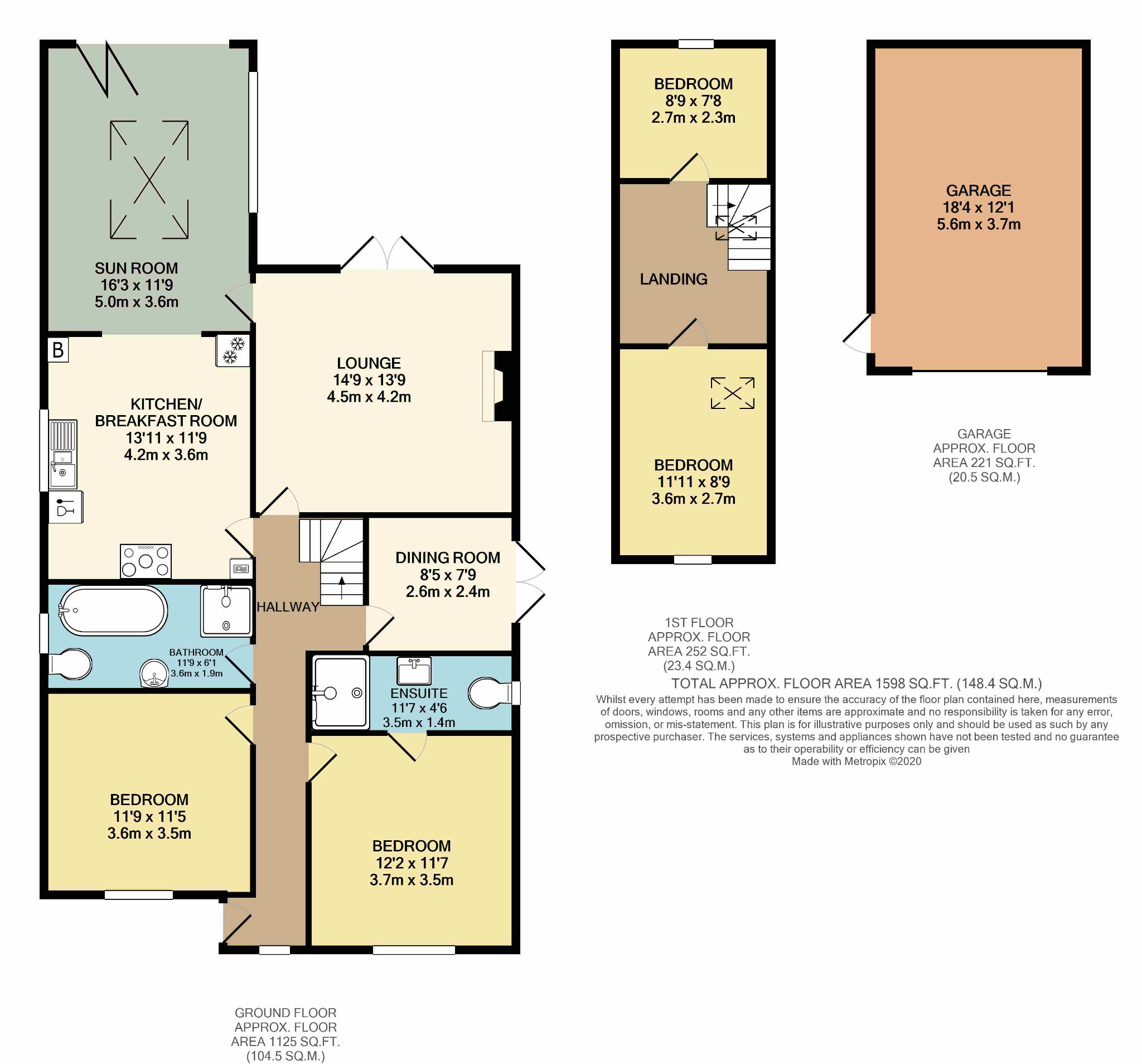4 bedroom detached bungalow SSTC in Nr. Hebden Bridge - Floorplan 1