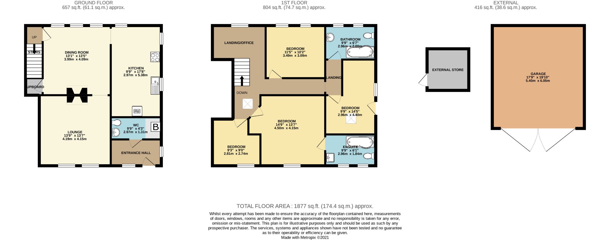 4 bedroom semi-detached house For Sale in Luddenden, Halifax - Floorplan 1