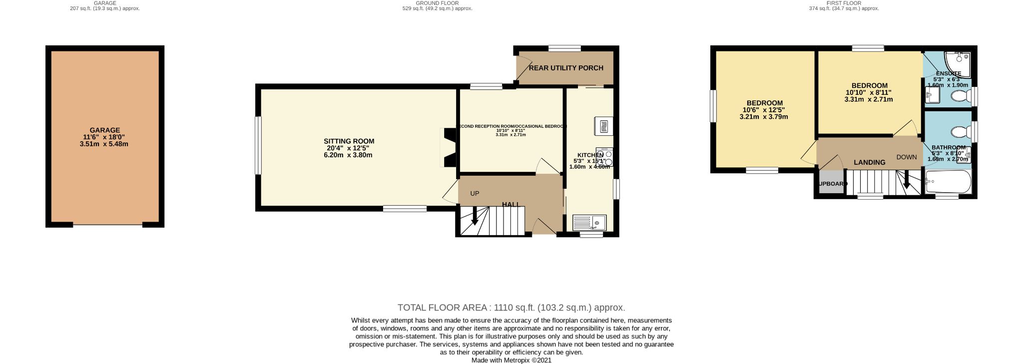 2 bedroom detached house SSTC in Halifax - Floorplan 1