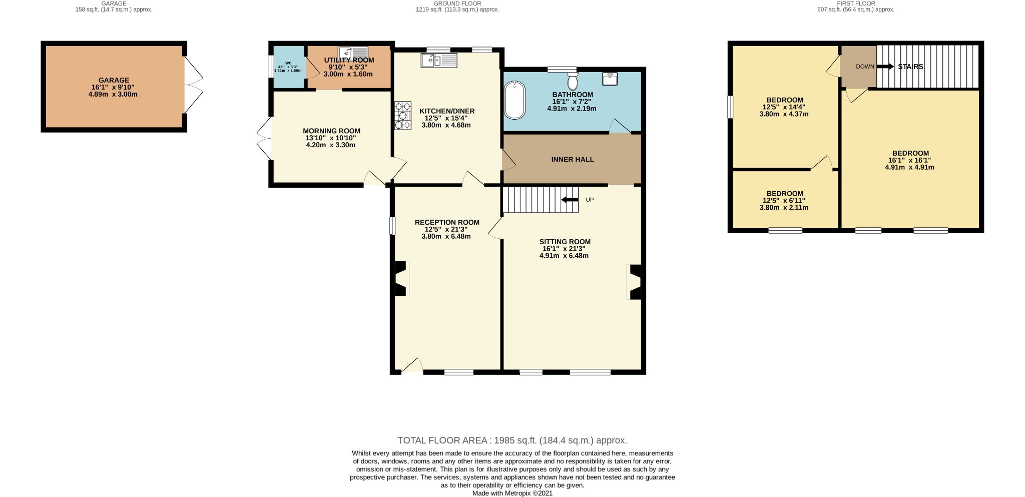 3 bedroom cottage house For Sale in Hebden Bridge - Floorplan 1