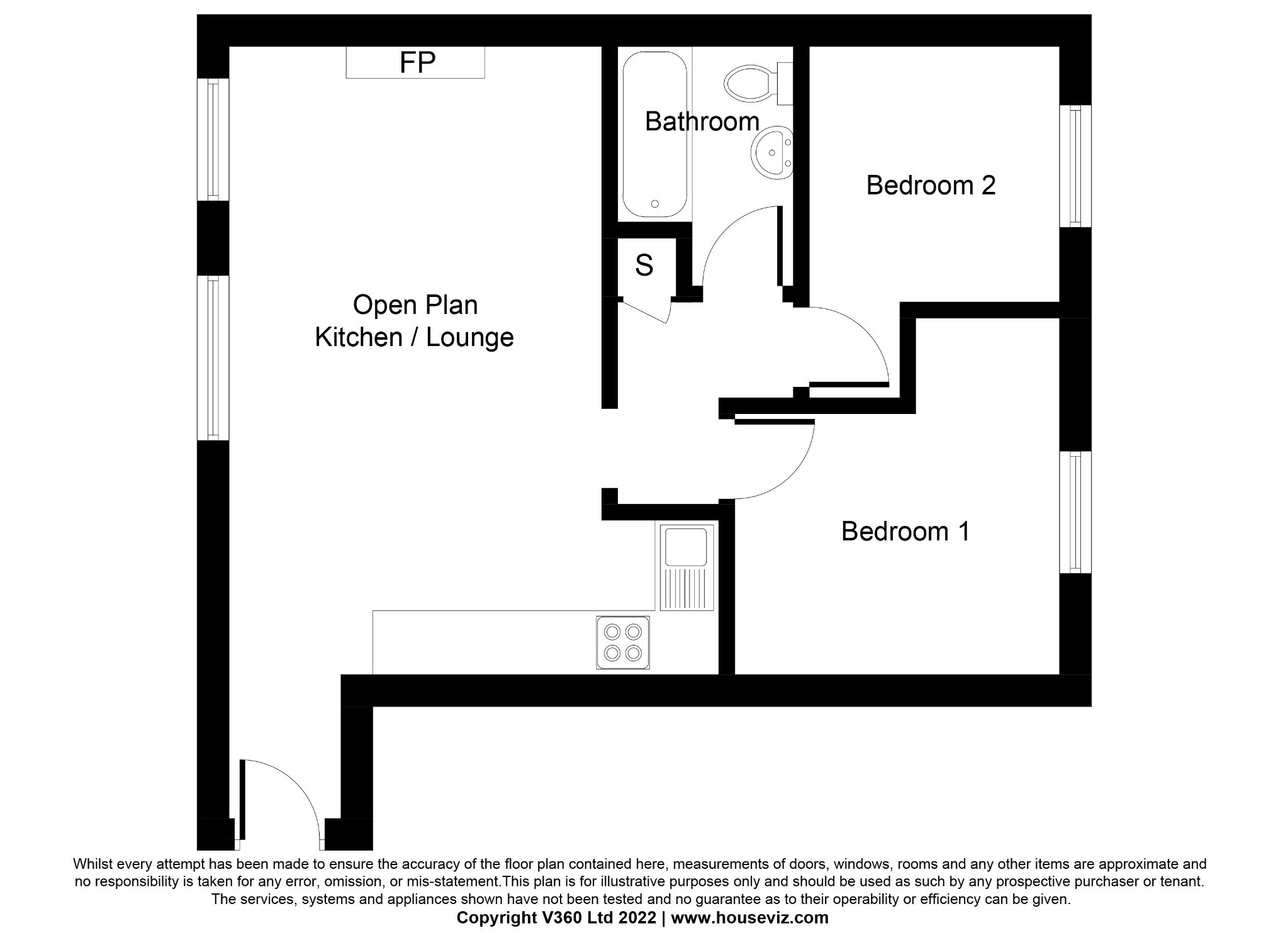 2 bedroom apartment flat/apartment For Sale in Halifax - Floorplan 1