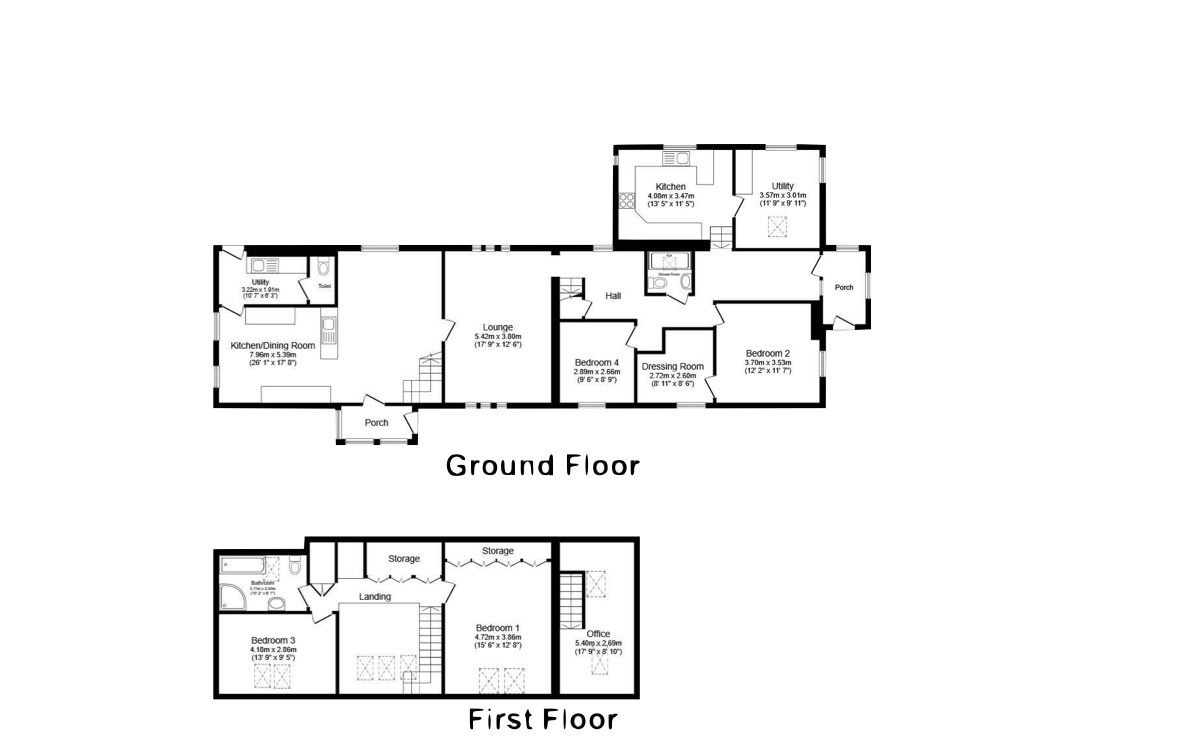 4 bedroom farm house For Sale in Hebden Bridge - Floorplan 1.