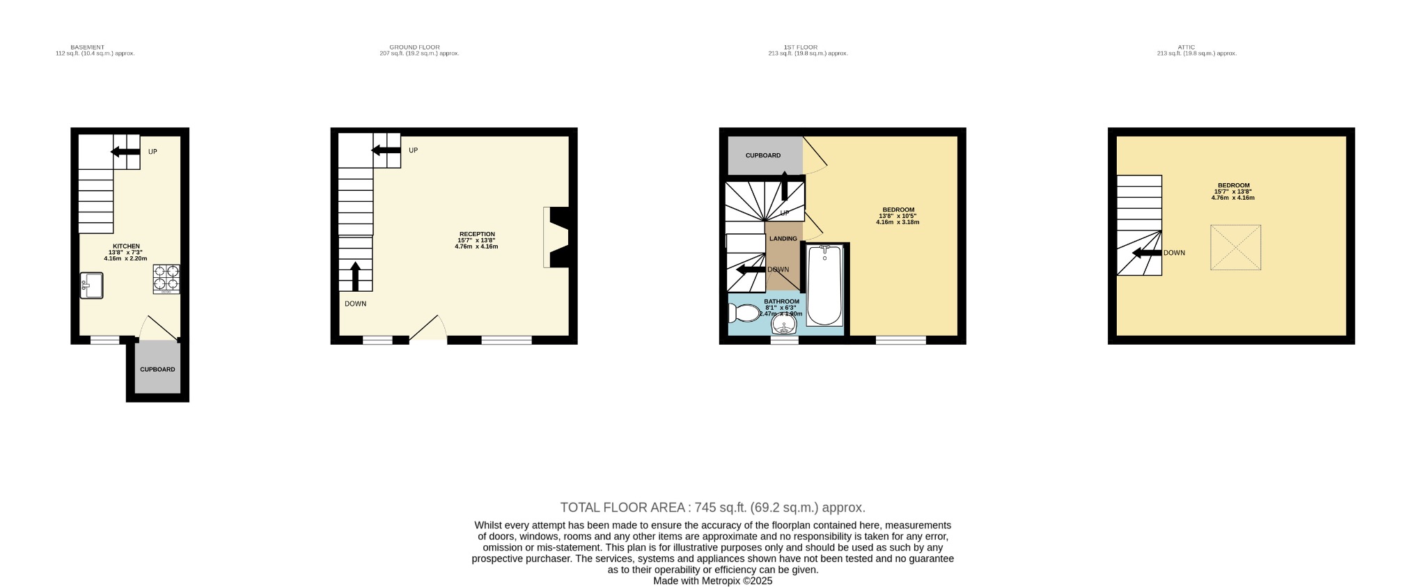 2 bedroom mid terraced house Sale Agreed in Hebden Bridge - Floorplan 1.