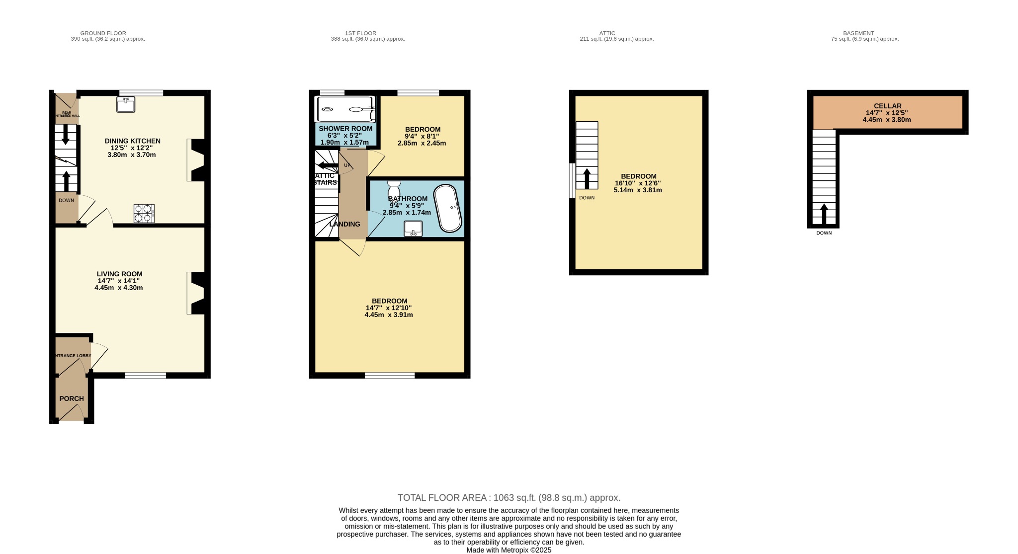 3 bedroom end terraced house SSTC in Halifax - Floorplan 1.