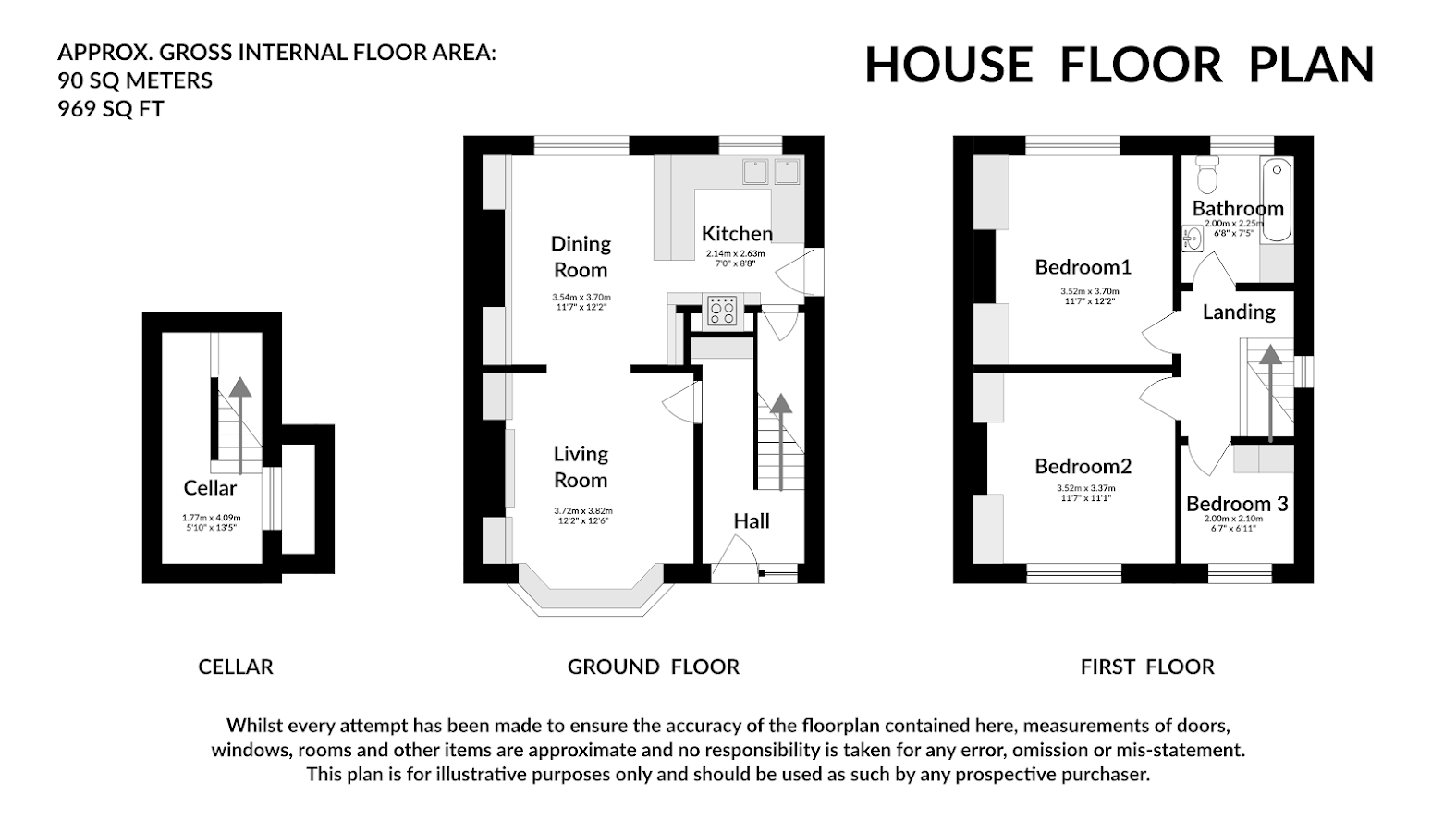 3 bedroom semi-detached house For Sale in Hebden Bridge - Floorplan 1.