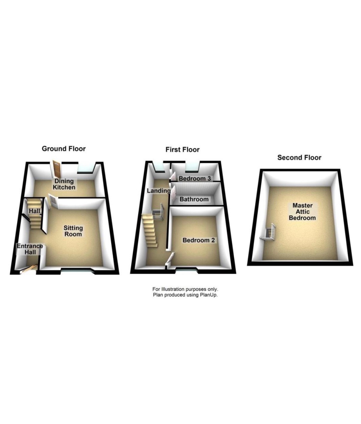 2 bedroom mid terraced house For Sale in Hebden Bridge - Floorplan 1.