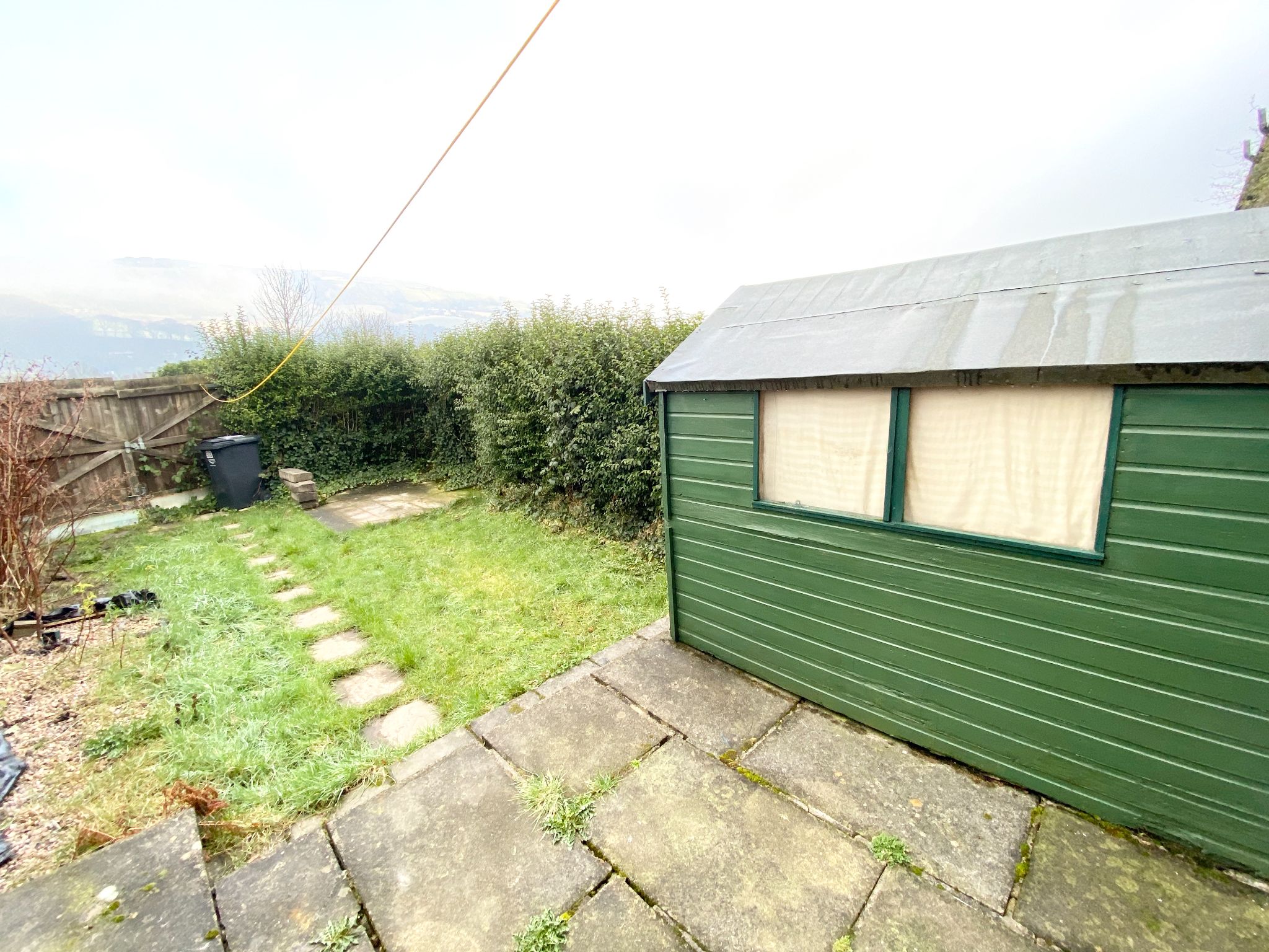 2 bedroom mid terraced house Let Agreed in Mytholmroyd - Rear Garden and Shed