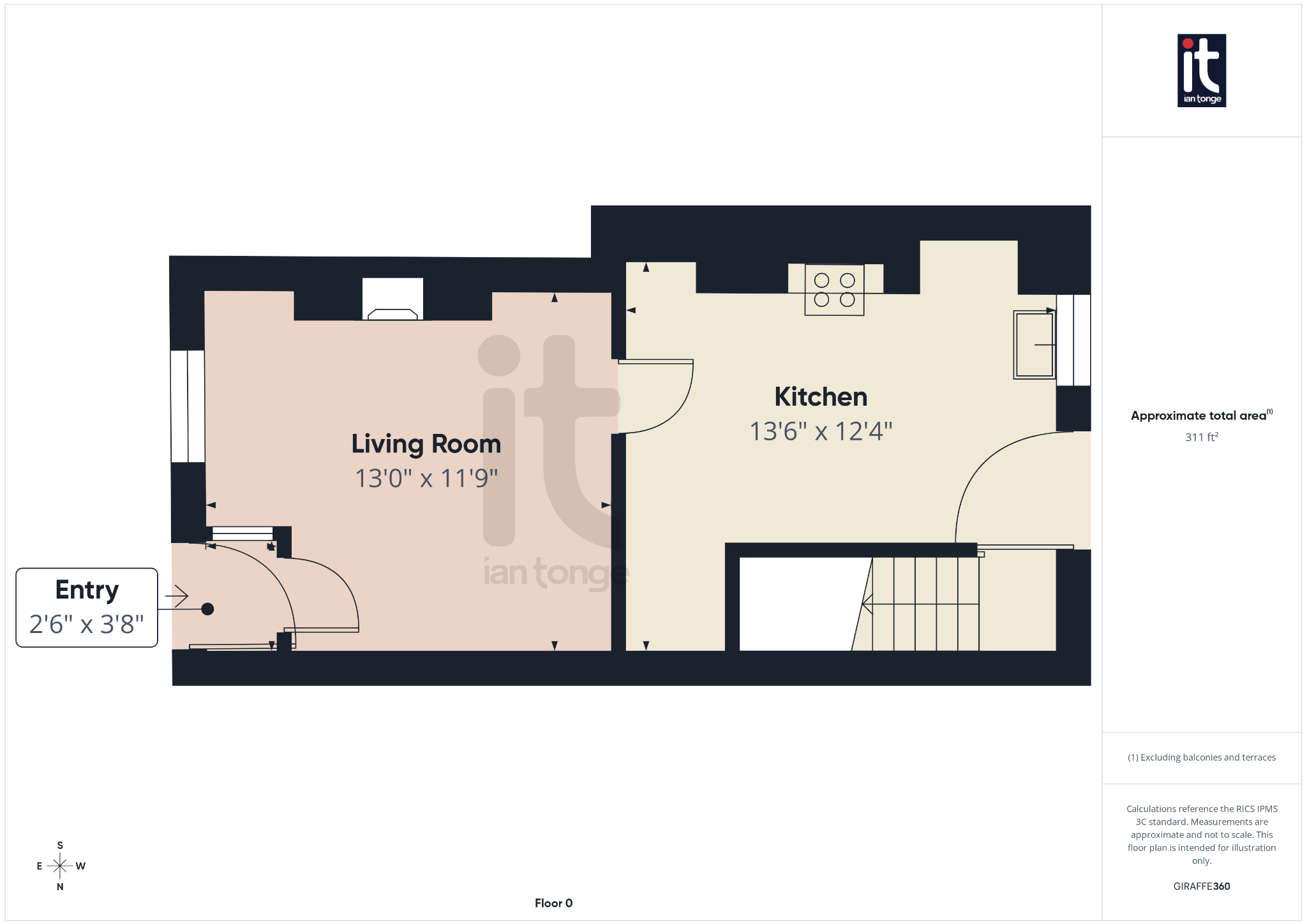 2 bedroom mid terraced house For Sale in Stockport - Floorplan 1.