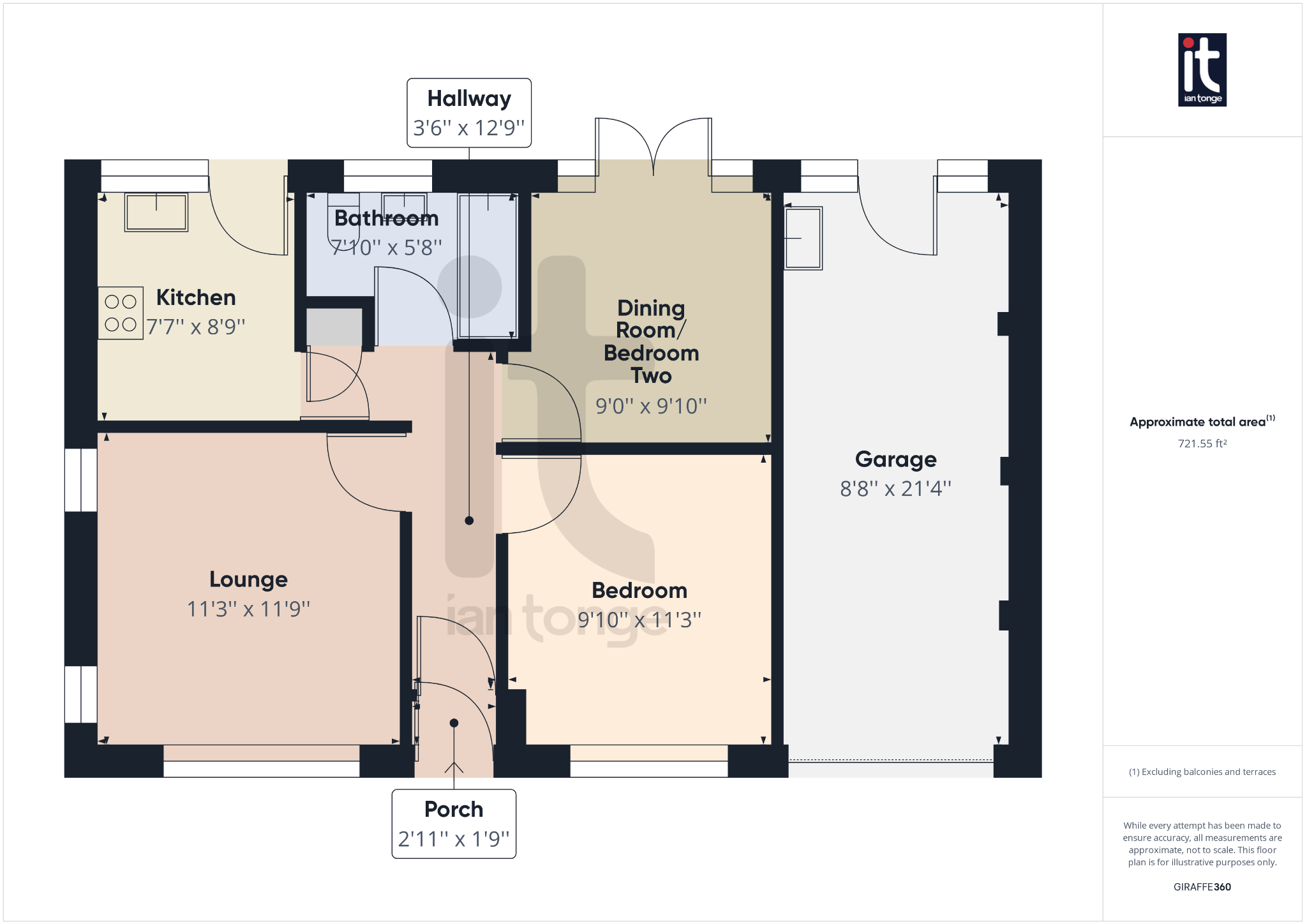 2 bedroom detached bungalow Sold in Stockport - Floorplan 1.
