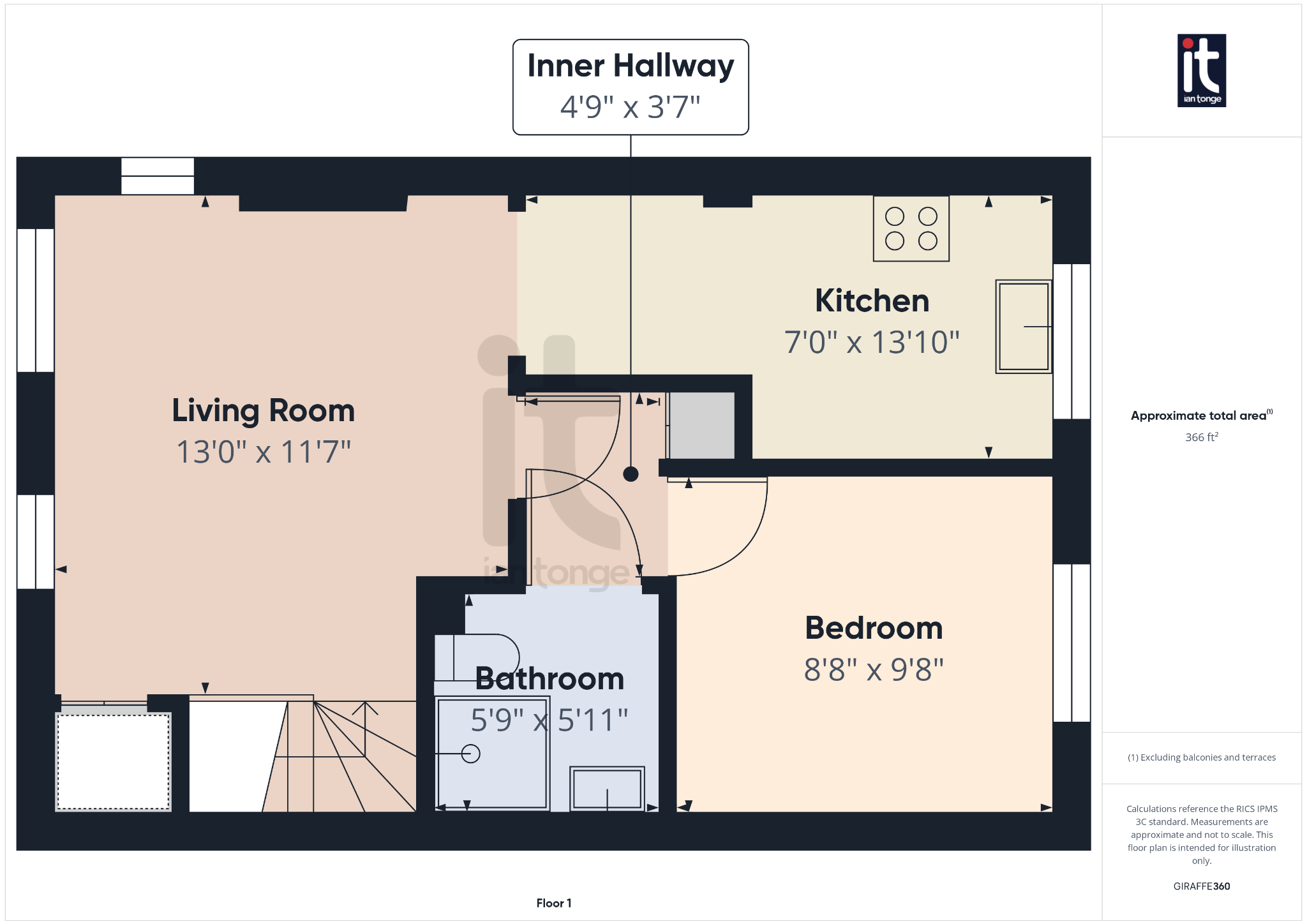 1 bedroom apartment flat/apartment For Sale in Stockport - Floorplan 2.