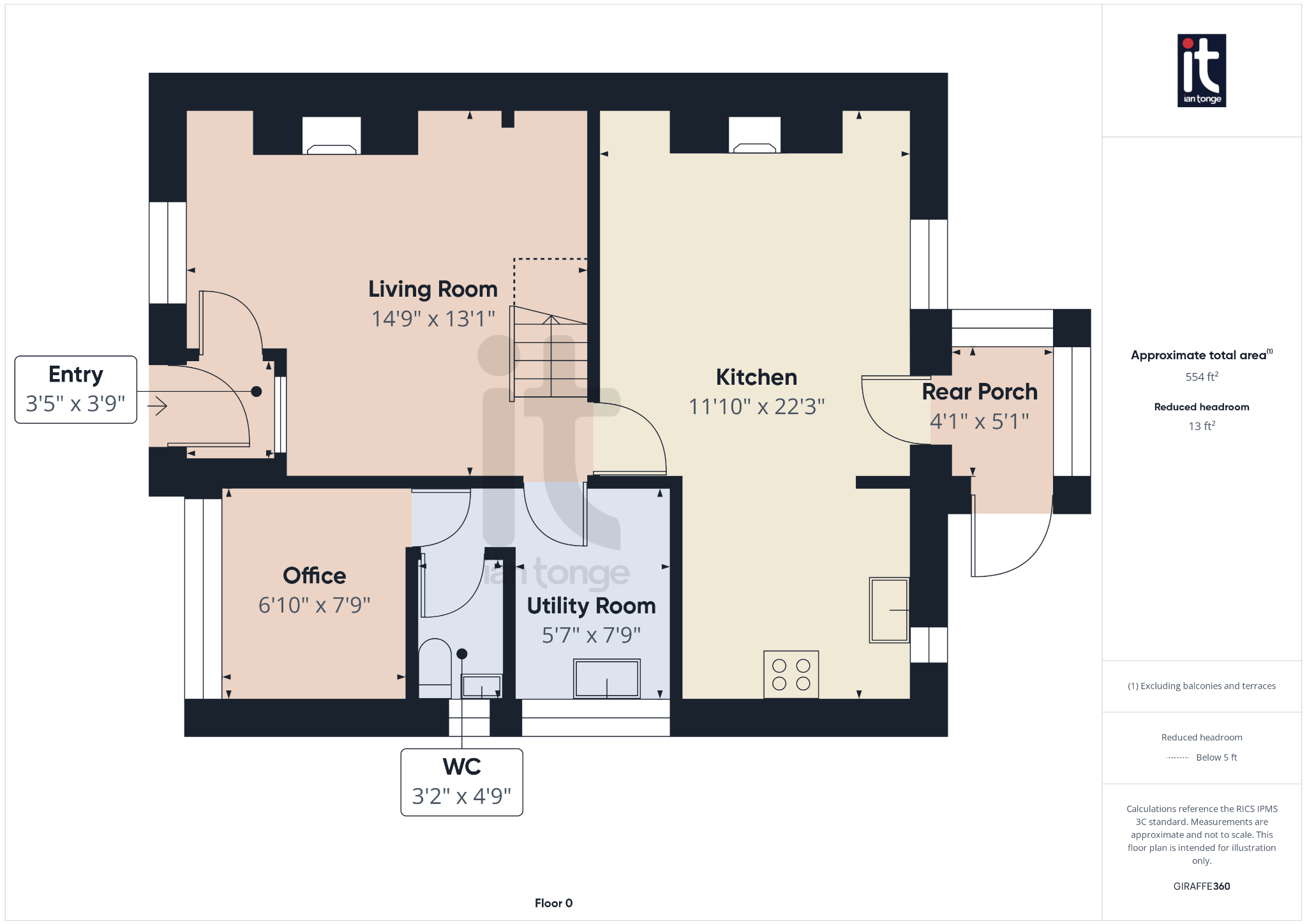 2 bedroom end terraced house For Sale in Stockport - Floorplan 1.