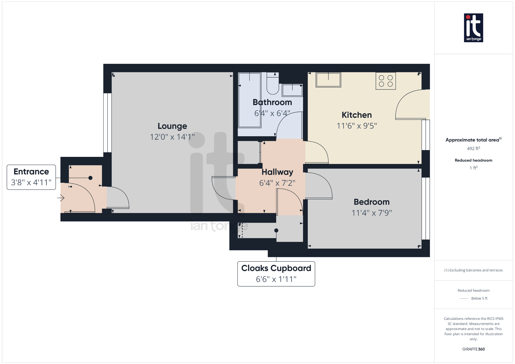 1 bedroom ground floor flat/apartment For Sale in Stockport - Floorplan 1.