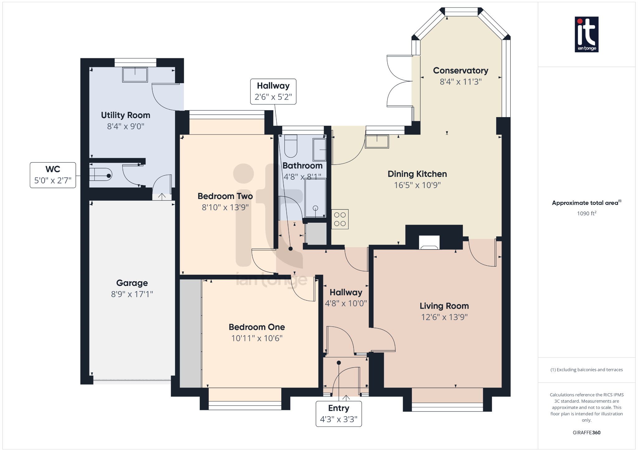 2 bedroom semi-detached bungalow For Sale in Stockport - Floorplan 1.