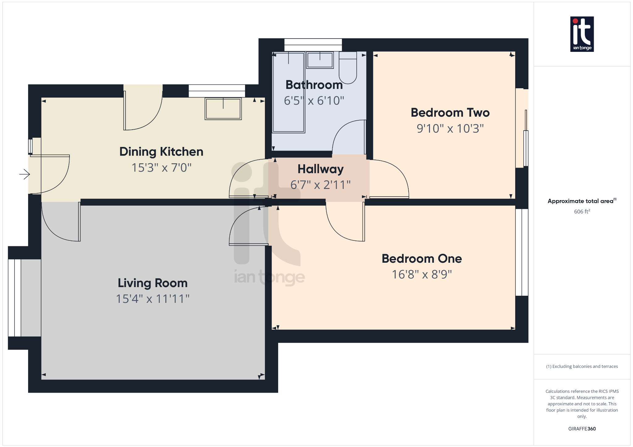 2 bedroom semi-detached bungalow For Sale in Stockport - Floorplan 1.