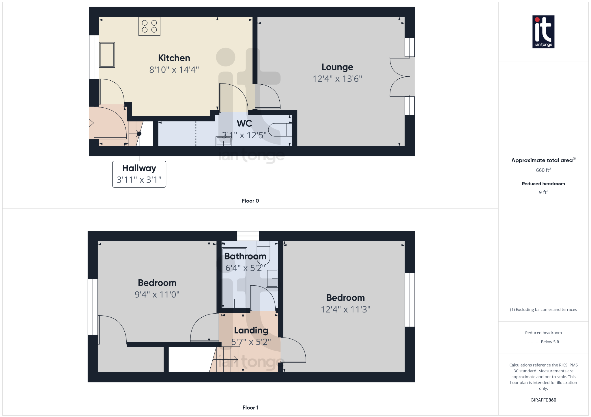 2 bedroom mid terraced house For Sale in Stockport - Floorplan 1.